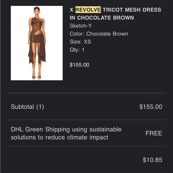 REVOLVE Chocolate Brown Mesh Dress - Picture 4 of 4